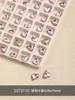 Popular en línea Aurora Moonlight rosa fondo puntiagudo cristal de diamante decoración de uñas al por mayor corazón torcido taladro de uñas de ángulo recto largo joyería