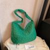 2023 Nova Moda Senmeng Casaco de Algodão Acolchoado Grande Capacidade Bordado Rhombic Bolsa Tote Bolsa Feminina Outono Bolsa de Ombro Único Bolsa Crossbody