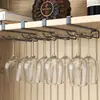 Suporte para Taças de Vinho sem Prego Suporte para Taças Penduradas de Cabeça para Baixo Suporte para Canecas Doméstico Suporte de Armazenamento para Taças de Vinho de Ferro sem Furo