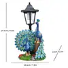 Artesanía de Resina Solar Transfronteriza Adornos para Patio Exterior Luces Decorativas para Césped de B&B Adornos de Estatua de Pavo Real