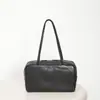 Bolsa de Ombro Minimalista Tr Bowling em Pele de Ovelha Versátil Grande Capacidade Bolsa Feminina Pequena Quadrada Estilo para o Dia a Dia