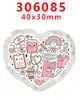 Accesorios Acrílicos de Dibujos Animados con Purpurina Accesorios de Joyería DIY de Resina Parche Pasador de Pelo Pasador de Pelo Gt-Rb-305827