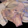 Braguitas Sexy de Encaje Resbaladizas para Mujer Nuevas de Satén con Cordones Calientes para Chica Cruz Pura Deseo