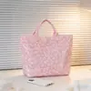 Plataforma independiente Temu nueva bolsa de mano transfronteriza impermeable PVC+lienzo para el trabajo portátil bolso de hombro bolsa de mano