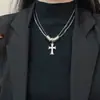 Collar Cruzado de Doble Capa Hip-Hop de Moda Europeo y Americano, Nueva Cadena para Suéter de Diseño de Moda Otoño e Invierno, Accesorio Unisex