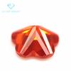 Venta al por mayor de fábrica 5A flor de ciruelo circonita naranja piedra desnuda punta artificial pentagonal naranja blanco piedra circonita CZ