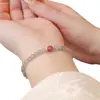 Pulseira de luar cinza claro natural Grau A para mulheres, pulseira de cristal com contas redondas de alta qualidade, joia de presente, atacado