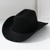 Sombrero Vaquero Occidental de Fieltro Suave para Hombre y Mujer Sombrero Casual de Ala Ligera Simple Sombrero Jazz Estilo Europeo y Americano