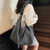 Bolsa Fashion Ins Listrada de Grande Capacidade 2025 Nova Bolsa Tote de Tecido de Nylon Casual para Trabalho Comutador Bolsa Transversal