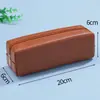 Estuche Nuevo de Gran Capacidad Caja de Papelería de Cuero PU Estuche Sencillo para Estudiantes con Sensación de Alta Calidad Estudiante de Secundaria Resistente a la Suciedad
