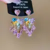 Brincos de Borboleta Rosa Doce com Franjas e Zircônia, Brincos de Luxo Leve e de Alta Qualidade, Brincos de Moda Europeus e Americanos Transfronteiriços para Mulheres Atacado
