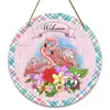 Saúde Placa de Porta Flor Pintura Decorativa Vintage Pintura em Madeira Decoração de Parede Placa Suspensa Porta Interna e Externa Transfronteiriça
