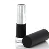 Tubo de lápiz labial redondo plano de plástico estilo coreano, material de embalaje JG62, tubo de lápiz labial negro de maquillaje, tubo de lápiz labial
