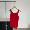 Taochuan 2025 Otoño Nuevo Estilo Coreano Versátil Cuello en U Grande de Punto Tirantes Mujer Lana Aspecto Adelgazante Ropa Interior Yl620