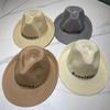 Chapéu de Cowboy de Comércio Exterior Primavera e Verão Versão Coreana Chapéu Ollie Chapéu Tricotado Chapéu Masculino de Proteção Solar Viseira Vendas Diretas da Fábrica Atacado