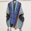 Chal Capa de Estilo Étnico para Mujer en Otoño e Invierno, Adecuado para Viajes y Fotografía en Yunnan, Abrigo Capa, Manta Chal, Chaleco Pequeño