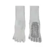 Calcetines de yoga profesionales para mujer, calcetines antideslizantes de cinco dedos, calcetines deportivos de longitud media, amortiguadores de impactos, reductores de ruido, alta elasticidad, resistentes a olores, calcetines largos para estudiantes