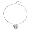 Dazan Ins Transfronterizo Acero de Titanio Chapado en Oro de 18K Estilo de Copenhague Nicho Corazón Burbuja Amor Pendientes y Collar Conjunto