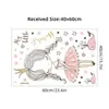 Br64626 Desenho Animado Conto de Fadas Fofa Pequena Princesa Autoadesivo Adesivo de Parede Estilo Girly Decoração de Parede de Fundo de Quarto Adesivo
