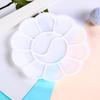 Paleta de colores creativa multifuncional pequeña de flor de ciruelo herramienta de pintura DIY para grafiti infantil bandeja pequeña de plástico