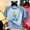 Conjunto de Pantalones Cortos de Manga Corta de Verano para Niños, Pijama de Camiseta de Manga Corta con Dibujos Animados Deportivos para Niños, Conjunto de Ropa de Casa con Sensación de Hielo para Bebé Niña