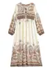 Venta al por mayor 2026 Verano Nueva Ropa Femenina Estilo Europeo y Americano con Borlas Estampadas y Vestido Holgado Bohemio 8941