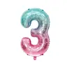 Novo Céu Estrelado 32 polegadas Versão Americana Slim Imitação Número Grande Balão de Folha de Alumínio Celebridade da Internet Festa de Aniversário Celebração Balão de Folha de Alumínio