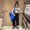Ropa de Primavera para Niñas 2024 Camiseta Básica Bordada con Letras Coreanas Top Casual Deportivo Moda para Niños Medianos y Grandes