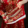 [Suela Mejorada] Zapatos de Boda Chinos Estilo Antiguo Dinastía Ming Rojos Dinastía Han Zapatos de Boda Nupciales Zapatos Bordados para Mujer