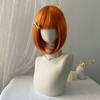 Europa e Estados Unidos peruca rosa feminina seda de alta temperatura touca cabeça bobo franja reta cabelo curto cosplay fornecimento transfronteiriço atacado
