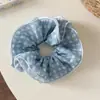Goma para el pelo de satén con lunares estilo coreano para verano, bonita accesorio elástico para coleta para mujer