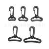 Fábrica 20 ~ 51 mm hebilla de gancho giratorio de plástico negro gancho para correa de hombro de bolsa hebilla de gancho accesorios para tienda de campaña venta al por mayor