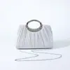 Bolso de mano nuevo plisado, moderno y brillante, elegante bolso de noche, bolso de mano, bolso de boda, bolso de mujer