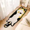 Alfombra de Rayas de Animales de Dibujos Animados, Manta para Mesita de Noche de Dormitorio, Tapete para Mesa de Centro de Sala de Estar de Gatito, Alfombra de Piso Resistente a Manchas y Fácil de Cuidar de Imitación de Cachemira
