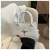 Casual Desplazamiento Personalidad Herrajes Estrella 2025 Color Sólido Primavera Nuevo Coreano Retro Bandolera Hombro Pequeño Cuadrado Bolso de Mujer