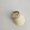 Sombrero de protección solar para niños, de verano, de ala grande, con parte superior vacía, de paja, para niñas, con diseño de pato, venta al por mayor