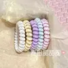 Elástico de Cabelo Rosa Doce e Translúcido em Formato de Fio de Telefone, Acessório de Cabelo Fresco e Elegante para o Verão para Meninas, Corda para Rabo de Cavalo, Acessórios de Cabelo Atacado