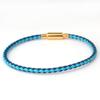 Pulseira de Cordão de Couro de Aço Inoxidável 3,0mm Fivela Resistente ao Desgaste Cordão de Couro Pendurado Fecho de Pressão Usável Ouro Duro Miçangas Cordão de Mão