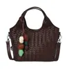Bolso de cubo de un solo hombro para mujer, cruzado, nicho, tejido, nueva moda 2026, bolso de mano versátil, bolso súper nicho