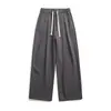 Calças retas pretas masculinas drapeadas soltas casuais esportivas tamanho grande calças de perna larga calças masculinas primavera e outono versátil estilo americano calças compridas