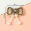 Nuevo Estilo Francés Retro Encaje Perla Bordado Flor Lazo Tela DIY Accesorios para el Cabello Ropa Bolsas Accesorios