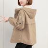 Casaco Curto Feminino Primavera e Outono 2024 Novo Estilo Coreano Solto Confortável Windbreaker Casual Moda All-match Top
