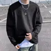Sudadera Blanca de Gama Alta para Hombre, Estilo Primavera y Otoño, Camiseta de Manga Larga de Diseñador, Marca de Moda, Top Base Holgado