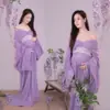 Tema Estúdio Fotográfico Novo Retrô Novo Estilo Chinês Vestido Amassado com uma Vibe Descolada para Sessão de Fotos da Barriga de Grávidas