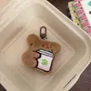 Chaveiro Urso de Chá de Leite Pelúcia Pingente de Boneca Fofo Corrente Pendurada Decoração de Bolsa de Estudante Acessório de Presente