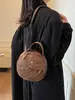 Bolso de Alta Gama Sense para Mujer 2024 Nuevo Otoño e Invierno Explosiones Versátil Rombo Bolso de Hombro Bolso Cruzado Portátil de Moda Bolso Redondo Pequeño