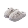 Lindas pantuflas de algodón de felpa de cordero para mujer 2024 nuevas de otoño e invierno para interior del hogar de suela gruesa cálidas zapatos de algodón para amantes hombres
