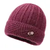 Nuevos Sombreros de Estilo Invernal para Mujeres de Mediana Edad y Mayores, Sombrero de Lana Tejido Cálido con Terciopelo Adicional para Mamá, Sombrero de Algodón Pullover para Señoras Mayores y Abuelas