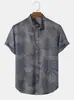 Camisa Masculina Manga Curta Gola Alta Transfronteiriça de Halloween Camisa Masculina Comércio Exterior Verão 2025 Nova Tamanho Grande Casual Masculino