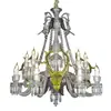 Candelabro de Cristal con Hojas de Vidriera Retro Europeo para Hotel, Salón de Banquetes, Villa, Lámpara Decorativa de Lujo, Accesorio de Iluminación